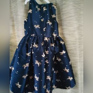 Sleeveless blue unicorn dress size 6-7